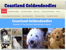 Tablet Screenshot of coastlandgoldendoodles.com
